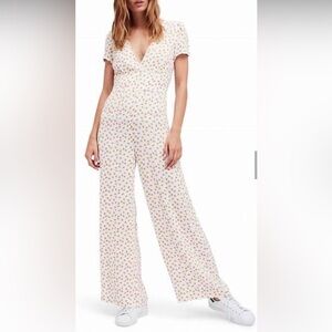 Free People Mia floral jumpsuit nwt